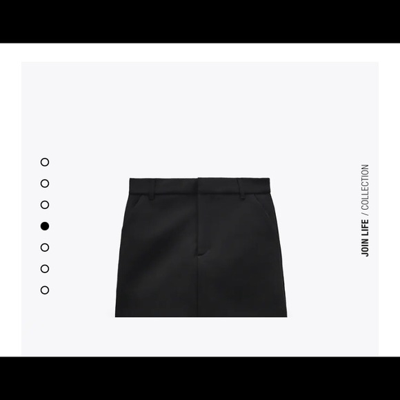 Zara black skort- SPLIT SKIRT CULOTTES - Picture 2 of 4